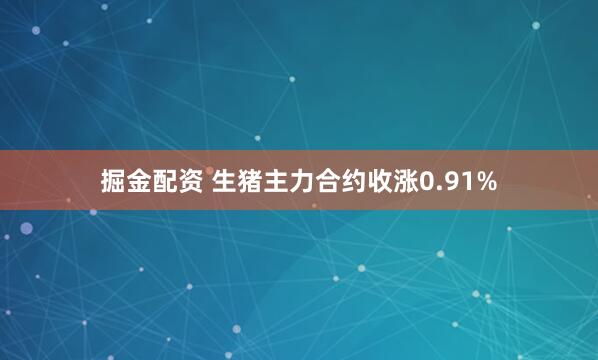 掘金配資 生豬主力合約收漲0.91%